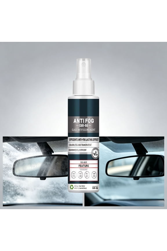 Winter Car Windshield Deicer & Rain Repellent Agent for Rearview Mirror, Anti-Fog Protection 100ml