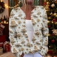 thumbnail image 1 of Winter Cardigan for Women Christmas Tree Print Button Down Crewneck Soft Sweaters Fashion Long Sleeve Open Front Holiday Cardigans Casual Winter Outfits S-5Xl, 1 of 5