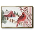 thumbnail image 1 of Winter Cardinal Collection A - Framed Gallery Wrapped Holiday Canvas - 17 x 25 - Gold Frame, 1 of 8