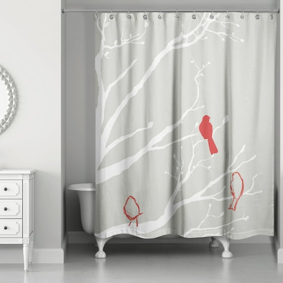 Creative Products Winter Cardinals 71x74 Shower Curtain