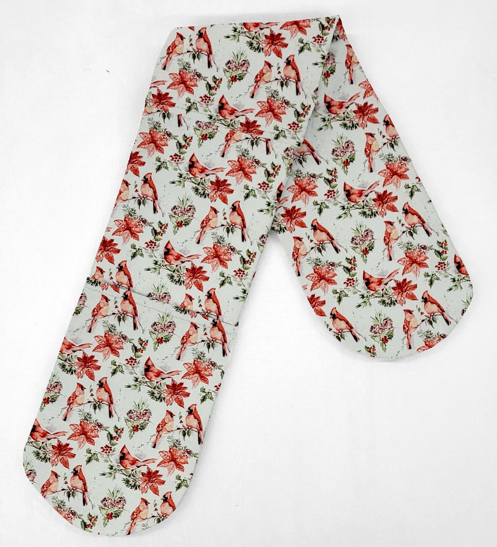 Winter Cardinals Double Oven Mitt by Penny's Needful Things