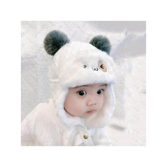 Winter Cartoon Baby Plus Velvet Warm Hat Thickened Windproof Earmuffs Lei Feng Fleece Hat 6-24M