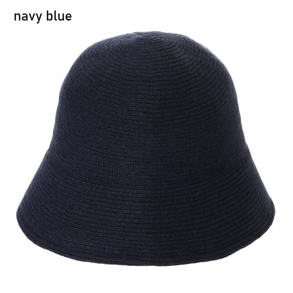Winter Casual Foldable Fisherman Cap Bucket Hat Sun Cap Panama Hat NAVY BLUE