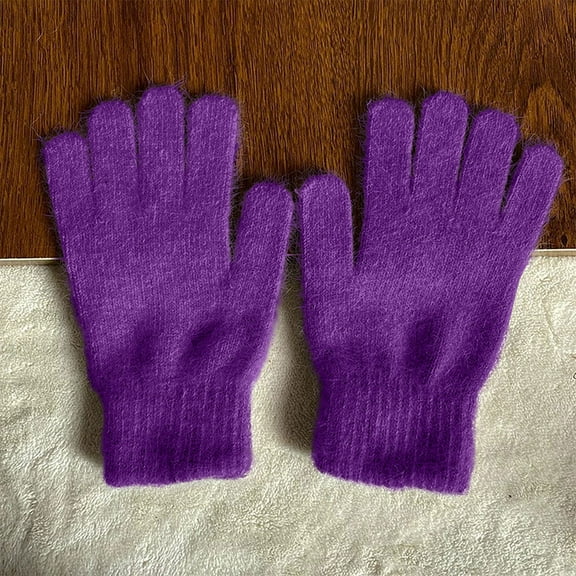 Winter Casual Warm Furry Winter Thermal Elastic Gloves For Couples Thermal Safety Comfy Workout Gym Gloves for Driving Cycling Running Hiking Skiing