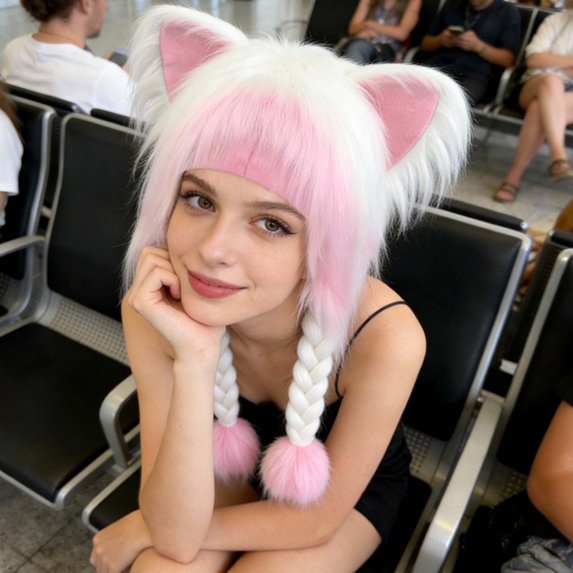 Winter Cat Ear Hat | Party Headwear Winter Cat Ear Hat Suitable For Adults Children And Family