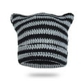 thumbnail image 1 of Winter Cat Ears Hat Warm Knit Hats Soft Stretch Thick Cute Knitted Cap For Cold Weather 1940s Womens Hat Womens Hat Classic Solid Color Wool French Solid Women Painter Men Ladies French Hat Male Knit, 1 of 8