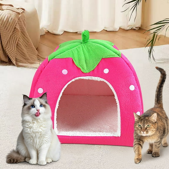 Winter Cat House Insulated Foldable Pet Shelter for Indoor Outdoor Small Dogs Cats Stray Animals Warm Bed Tent with Removable Cover