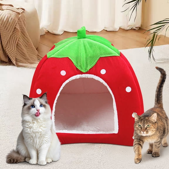 Winter Cat House Insulated Foldable Pet Shelter for Indoor Outdoor Small Dogs Cats Stray Animals Warm Bed Tent with Removable Cover