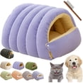 thumbnail image 1 of Winter Cave,Warmth Cozy Comfort Plush Pet Cave,Cute Cozy Safe Hideaway Cat Bed with Removable Cushion,Warm Soft Removable Washable for Cats and Dogs, 1 of 10