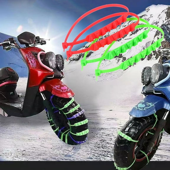 Winter Chains for Electromobile Pedicab Snow Mud Wheel Thickened Anti-Slip Tire Tendon Plastic Safety Chain for Electric Tricycles Pedicabs