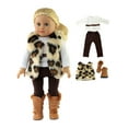 thumbnail image 1 of Winter Cheetah 4 pc Pant Set For 18 Inch Dolls | American Fashion World, 1 of 1