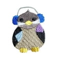 thumbnail image 1 of Winter Chickadee - Blue Earmuffs - Holiday - Iron on Applique/Embroidered Patch, 1 of 1
