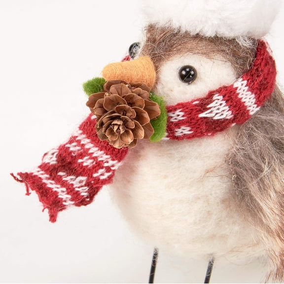 Winter Chickadee Felt Critter with Scarf