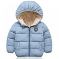 thumbnail image 1 of Winter Children Kid's Boy Girl Warm Hooded Jacket Coat Cotton-padded Jacket Parka Overcoat Thick Down Coat for 2-7T, 1 of 6