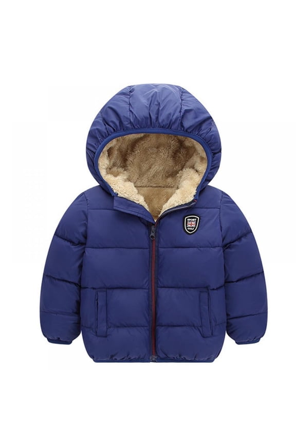 Winter Children Kid's Boy Girl Warm Hooded Jacket Coat Cotton-padded Jacket Parka Overcoat Thick Down Coat for 2-7T