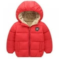 thumbnail image 1 of Winter Children Kid's Boy Girl Warm Hooded Jacket Coat Cotton-padded Jacket Parka Overcoat Thick Down Coat for 2-7T, 1 of 8