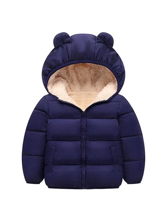 Winter Children's Lamb Velvet Cotton-padded Rabbit Ears Padded Baby Cotton-padded Jacket