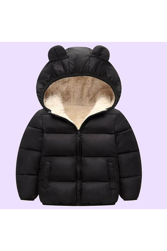 Winter Children's Lamb Velvet Cotton-padded Rabbit Ears Padded Baby Cotton-padded Jacket