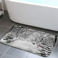 thumbnail image 1 of Winter Christmas Bath Rugs, Cute Snowman Snowflake Bathroom Rug Accessories Shower Mat Floor Mat, Xmas Pine Trees Grey White Snow Doormat, 1 of 3