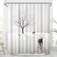 thumbnail image 1 of Winter Christmas Fabric Shower Curtains Wonderland Forest Funny Animal Waffle Bath Curtain Farmhouse Chriatmas Long Shower Curtain for Kids Bathroom Decor Waterproof with Hooks,72x72 Inch, 1 of 6