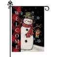 thumbnail image 1 of Winter Christmas Garden Flag Snowman Buffalo Plaid Welcome Flags Double Sided 12.5 x 18 Inch Burlap Vertical Snowflake Outdoor Yard Decorations, 1 of 5