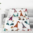 thumbnail image 1 of Winter Christmas Gnomes Throw Blanket Cozy Soft Xmas Elf Blanket for Couch Sofa Chair Bed Fuzzy Thermal Fleece Travel Blankets 60 X 50 in Home Holiday Decoratives, 1 of 6