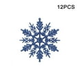 thumbnail image 1 of Winter Christmas Hanging Snowflake Decorations, 12PCS Snowflakes Garland & 3D Glittery Large White Snowflake for Christmas Winter Wonderland Holiday New Year Party Home Decorations, Royal Blue, 1 of 1