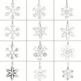 thumbnail image 1 of Winter Christmas Hanging Snowflake Decorations - 12Pcs White Snowflakes Hanging for Christmas Winter Wonderland Holiday New Year Party Home Decoration(12 Set Per Pack), 1 of 7
