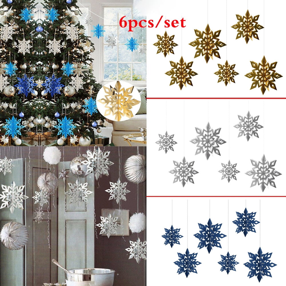 Decorlife 42pcs Snowflake Decorations, Winter Wonderland Ceiling Dcor, Hanging Snowflakes for Christmas Holiday Decorations?