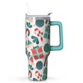 thumbnail image 1 of Winter Christmas Holiday 40oz Coffee Cup with Straw and Handle, Insulated Stainless Steel Snowman Tumbler, Gift Travel Mug for Adults, 1 of 4
