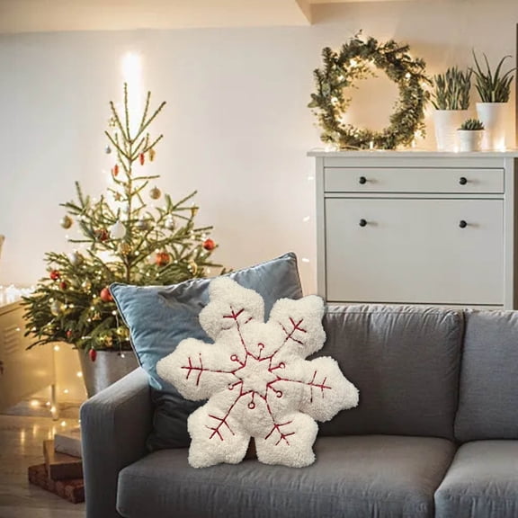 Winter Christmas Holiday Pillow Cushion Decorative Home for Festive Seasonal