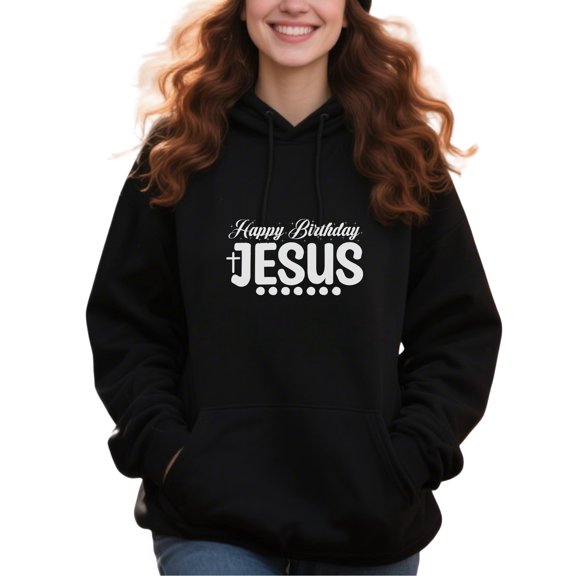 Winter Christmas Hoodie for Men Women, Holiday Pullover Hooded Sweatshirt, Cozy Cotton Poly Blend, Festive Winter Outfit