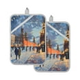 thumbnail image 1 of ALAZA Winter Christmas Landscape Pot Holders Set of 2 Heat Resistant Kitchen Oven Mitts, 1 of 7
