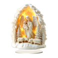 thumbnail image 1 of Winter Christmas Ornament Angel Holding Baby and Sheep Nativity Keepsake for Tree Hanging Collectible Tabletop Decor Holiday Gift Idea, 1 of 4