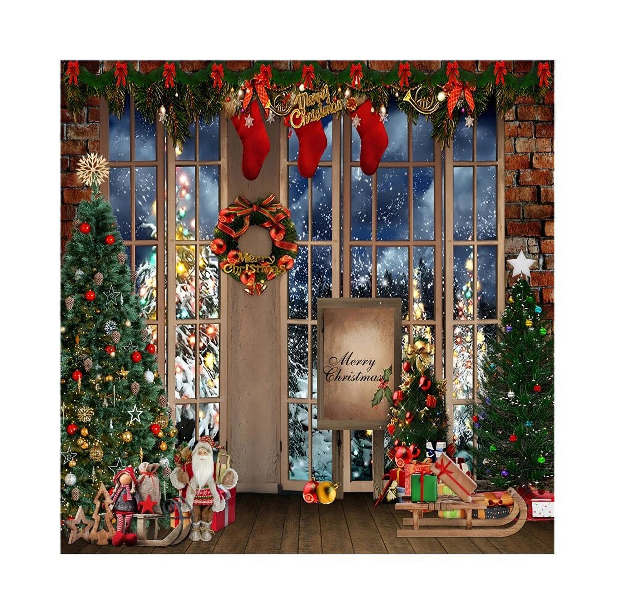 Winter Christmas Photography Backgrounds Showcase Window Snow Red s ...
