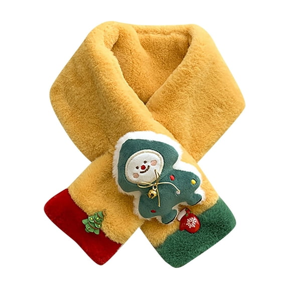 Winter Christmas Plush Shawl Scarf Christmas Ornaments For Children