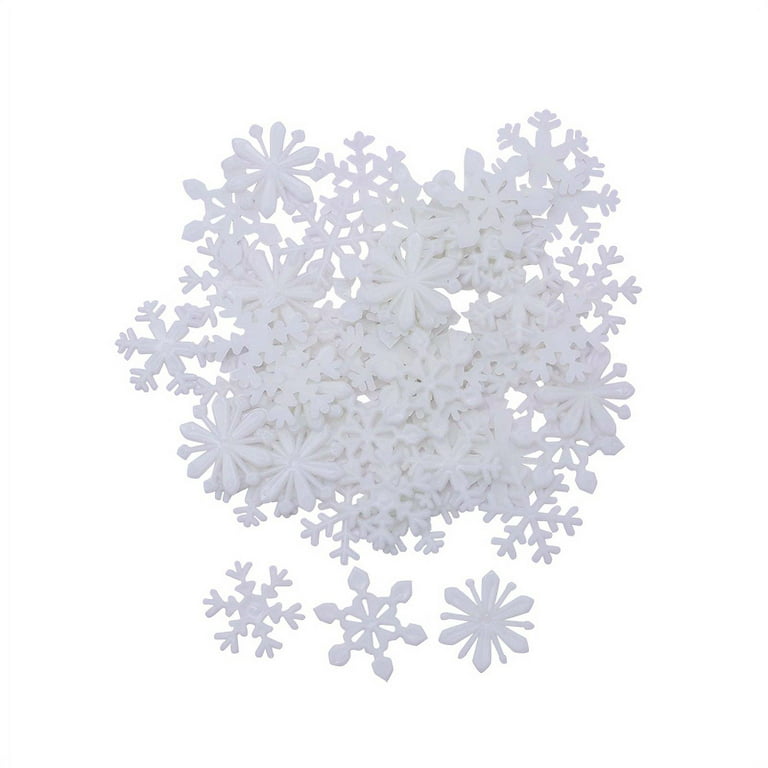 Winter Christmas Realistic 3D Glow Snowflake Stickers, 50 Dots Snowflake  for Ceiling Or Walls, Brighter in The Dark, Perfect for Kids Bedroom Living