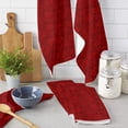 thumbnail image 1 of Winter Christmas Retro Red Pattern Kitchen Towel Absorbent Dish Cloth Tableware Towel for Kitchen Household Cleaning Tool, 1 of 6