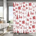 thumbnail image 1 of Winter Christmas Shower Curtains for Bathroom HoHoHo White Winter Shower Curtain Christmas Tree Snowflake Bathroom Curtain Decors Fabric Waterproof Bath Curtain 72x72 Inch, 1 of 6