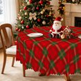 thumbnail image 1 of Winter Christmas Tartan Plaid Round Tablecloth,70 Inch,Washable Polyester Table Cover for Holiday Dinner, 1 of 6