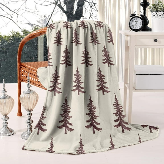 Winter Christmas Throw Blanket to Stay Warm, 50x60 Inch Flannel Plush with Snow Theme - Cozy Holiday Decor for Bed, Couch and Cold Nights
