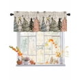 Winter Christmas Tree Curtain Valance for Windows/Living Room/Kitchen