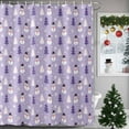 thumbnail image 1 of Shower Curtains Sets for Bathroom Decor Winter Christmas Tree Snowman Waterproof Bathroom Curtain with Hooks, Seamless Snowflake Purple for Bathroom Decor,60x72IN, 1 of 9