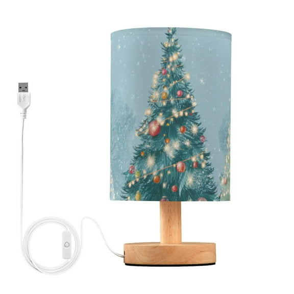 Winter Christmas Tree Table Lamp with USB Port LED Warm Light Lamp Night Light Home Decor