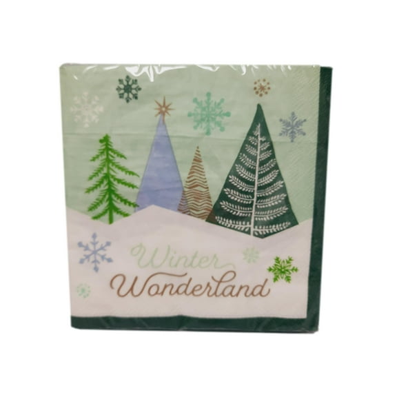Winter Christmas Tree Wonderland 16 Ct Luncheon Napkins