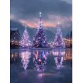 thumbnail image 1 of Winter Christmas Trees Canvas Print, Suitable for Living Room, Bedroom, Dining Room, Office, Holiday & Party Decor, 1 of 8