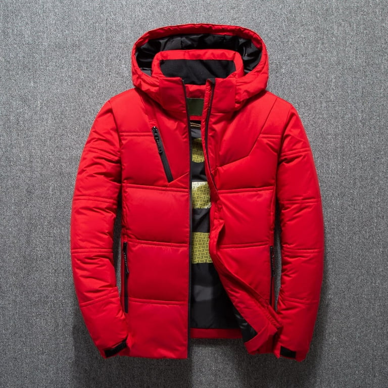 2022 new Red Casual Men's Jacket Coat Plus Size Winter Jacket