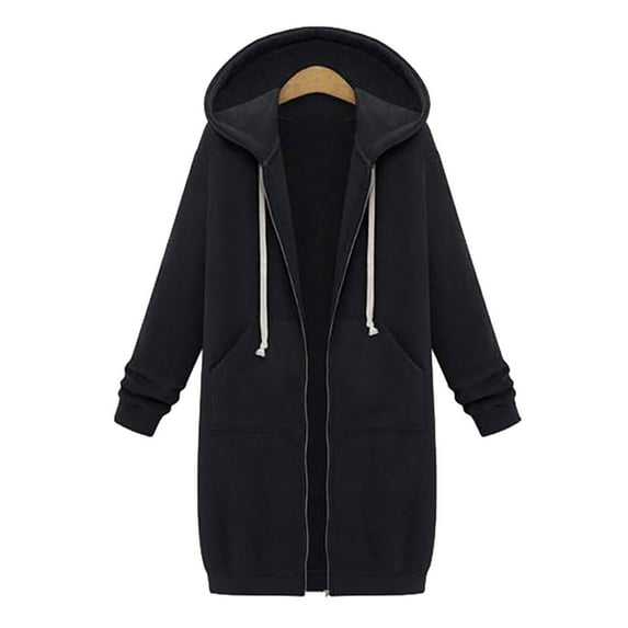 Winter Clearance 2023 Winter Coats for Women Plus Size In And Winter Popular Sweater Medium Long Plush Insert Bag Hooded Zipper Windbreaker Coat Women