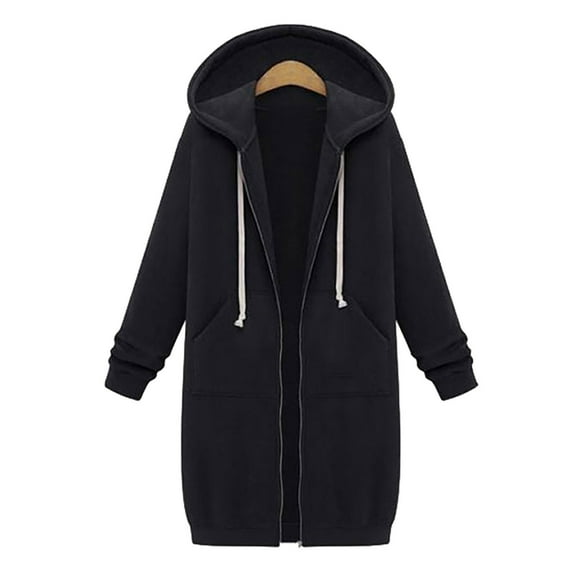 Winter Clearance 2023 Winter Coats for Women Plus Size In And Winter Popular Sweater Medium Long Plush Insert Bag Hooded Zipper Windbreaker Coat Women