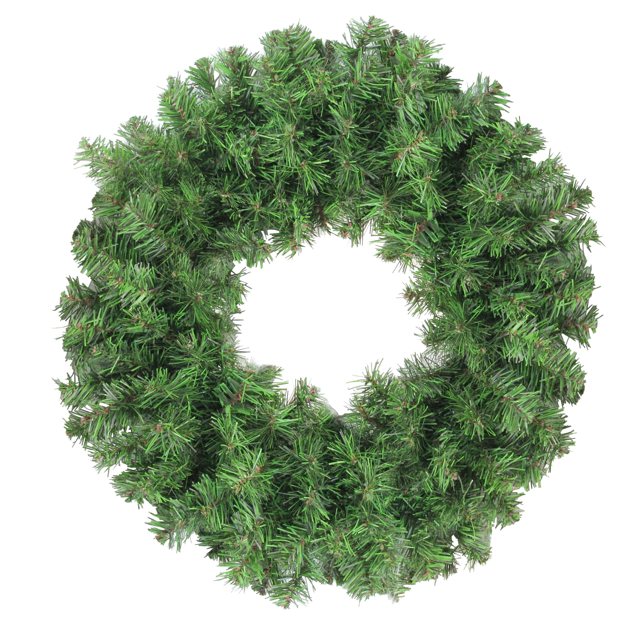 Green Two-Tone Artificial Christmas Wreath with Metal Frame